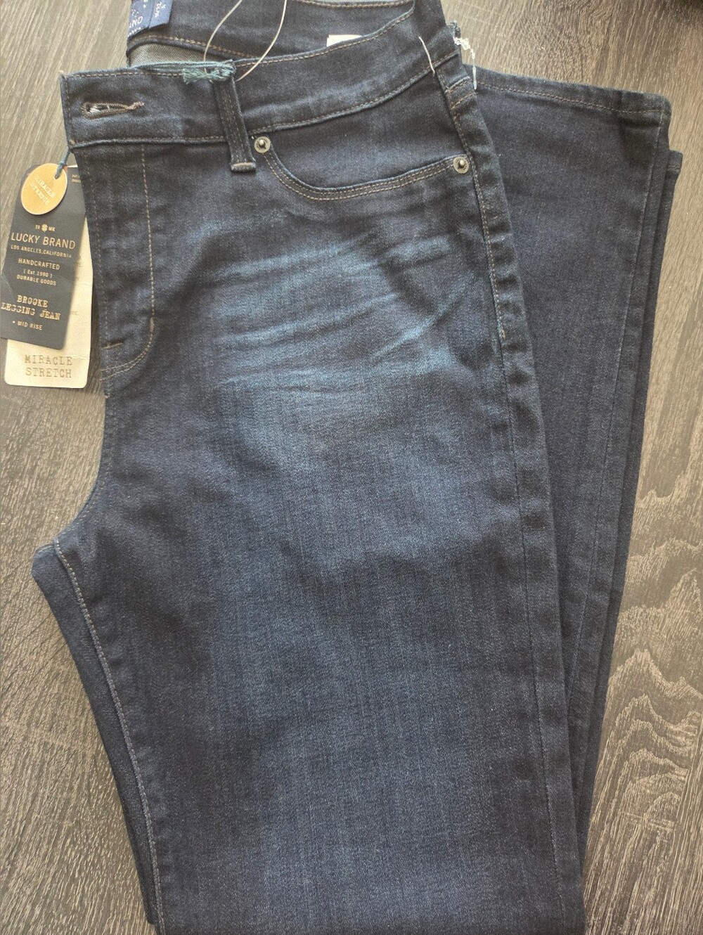 Lucky Brand Women's Slim Stretch Legging Jeans in Dark Blue Wash Size 14/32 A